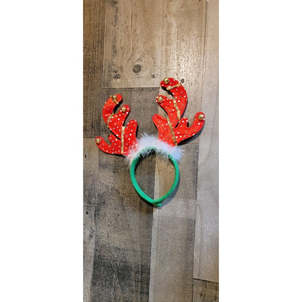 Reindeer‎ ears bell headband xmas decor